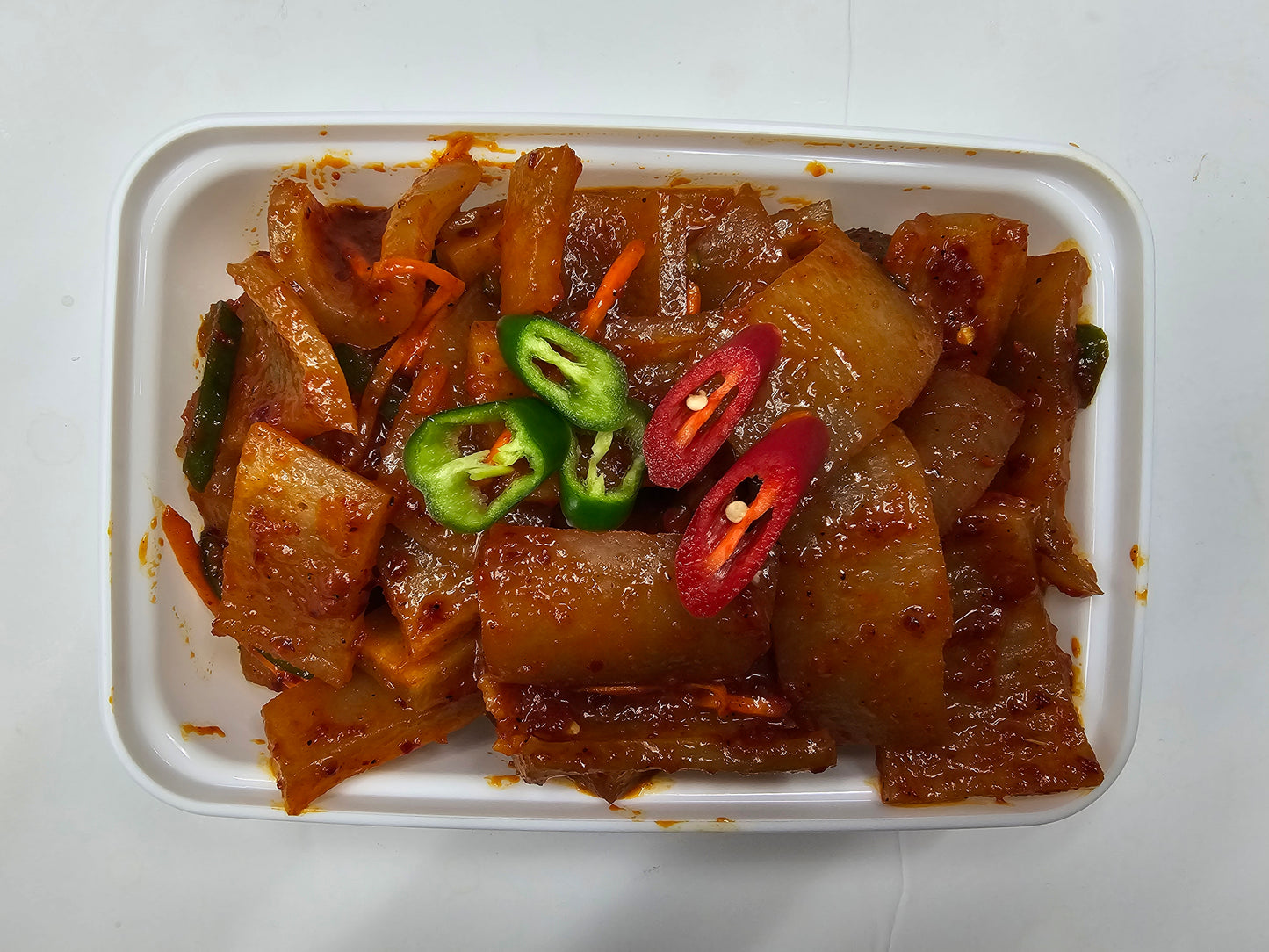 Spicy pork skin